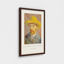 Load image into Gallery viewer, Self-Portrait with a Straw Hat - Vincent van Gogh - Framed print